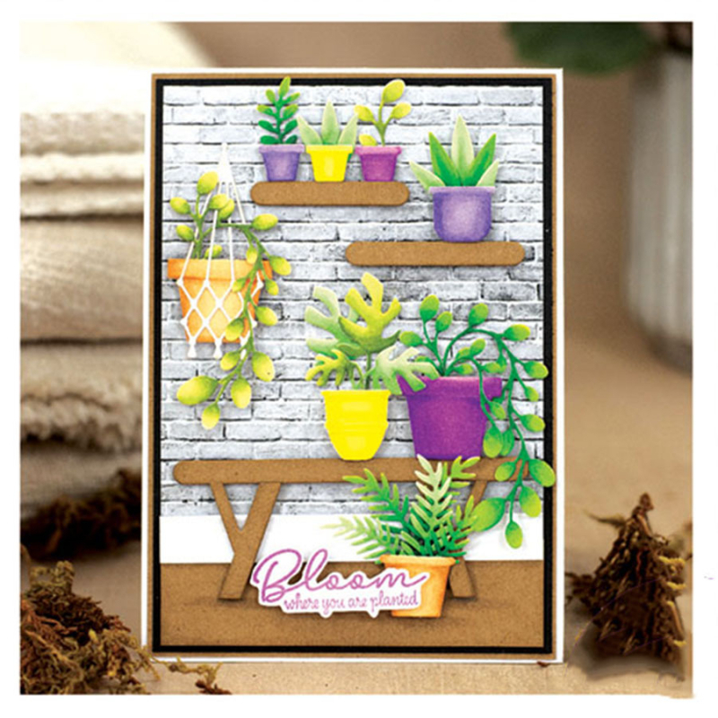 Virágkeretes dekorat fém die a DIY vágáshoz — vasból, gravírozott felülettel, geometriai dizájn, otthoni használat, kézi készítés