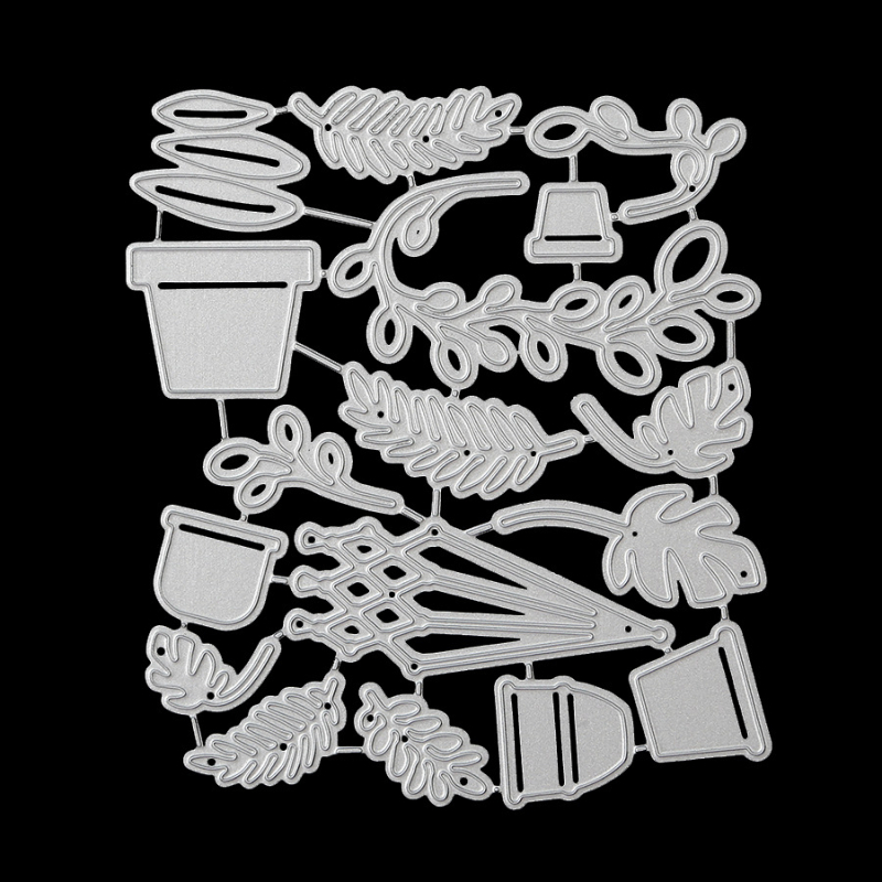 Virágkeretes dekorat fém die a DIY vágáshoz — vasból, gravírozott felülettel, geometriai dizájn, otthoni használat, kézi készítés