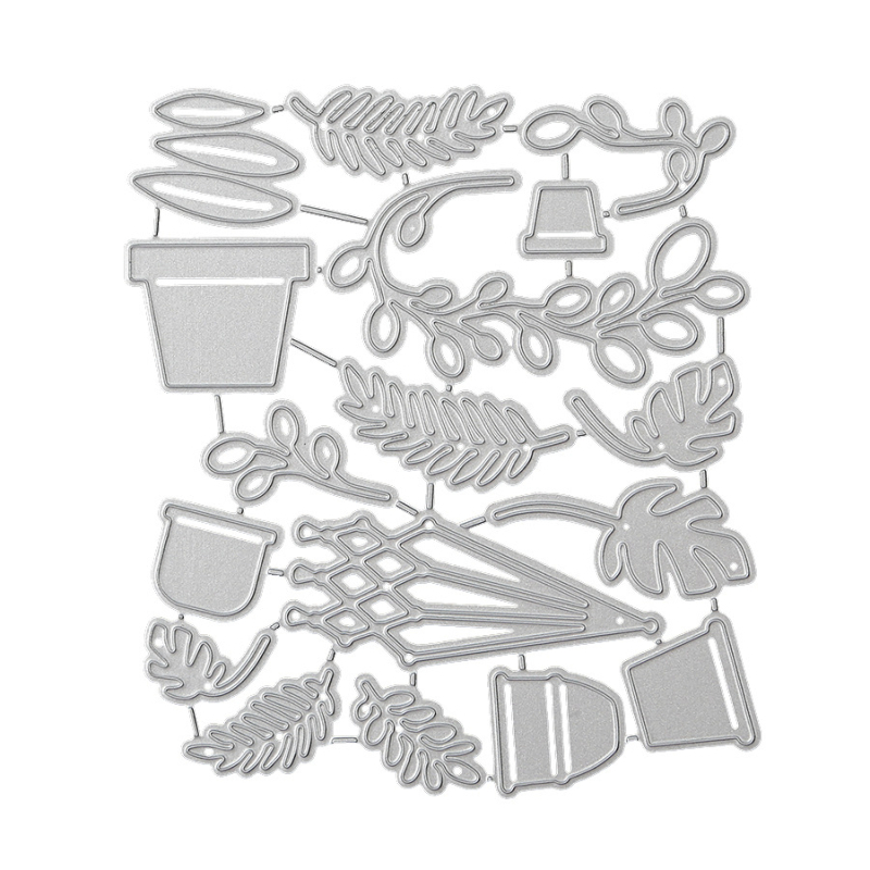 Virágkeretes dekorat fém die a DIY vágáshoz — vasból, gravírozott felülettel, geometriai dizájn, otthoni használat, kézi készítés