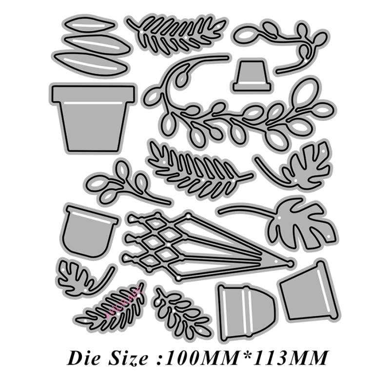 Virágkeretes dekorat fém die a DIY vágáshoz — vasból, gravírozott felülettel, geometriai dizájn, otthoni használat, kézi készítés