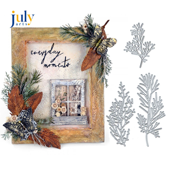 Резач-матрица за скрапбукинг – въглеродна стомана, ецване, китайски стил, марка League, три мотива тревички