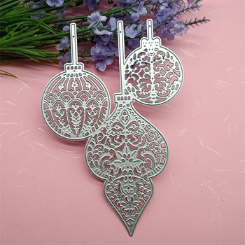 Матрица за изрязване и релеф на хартия от карбонова стомана — геометрична категория, DIY коледна висулка, 20.6 g, за домашна употреба