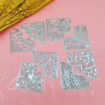 DIY Осем триъгълни дантелени шарки – метален калъп за ембосинг и гравиране, въглеродна стомана, Геометрия