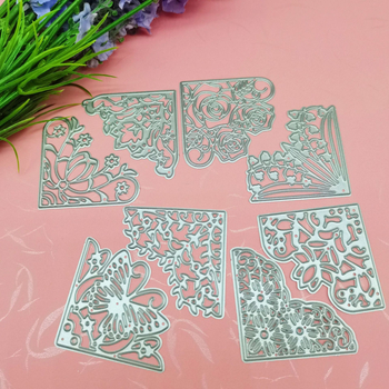 DIY Осем триъгълни дантелени шарки – метален калъп за ембосинг и гравиране, въглеродна стомана, Геометрия