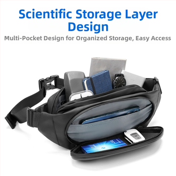 Мъжка чанта през кръст — Oxford плат, водоустойчива, уличен стил