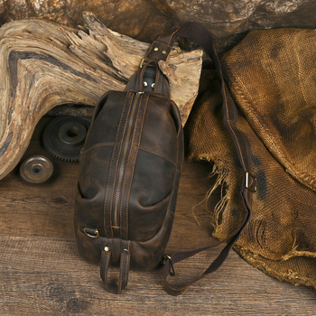 Мъжка чанта през рамо от естествена кожа, кравешка кожа, износоустойчива, едноцветен дизайн, подплата полиестер-памук