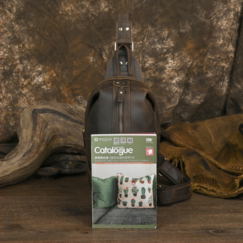 Мъжка чанта през рамо от естествена кожа, кравешка кожа, износоустойчива, едноцветен дизайн, подплата полиестер-памук