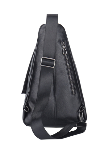 Мъжка гръдна чанта от естествена кожа – уличен стил, мултиразделна чанта за през рамо, първи слой телешка кожа, подплата от полиестер