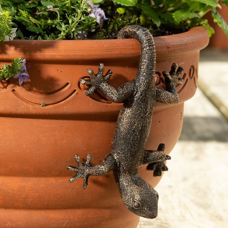 Gecko viseći vrtni ukras za posudu | Materijal: sintetička smola; Brend: Jiaxin; Kategorija: Umjetnine od smole; Stil: moderni minimalizam