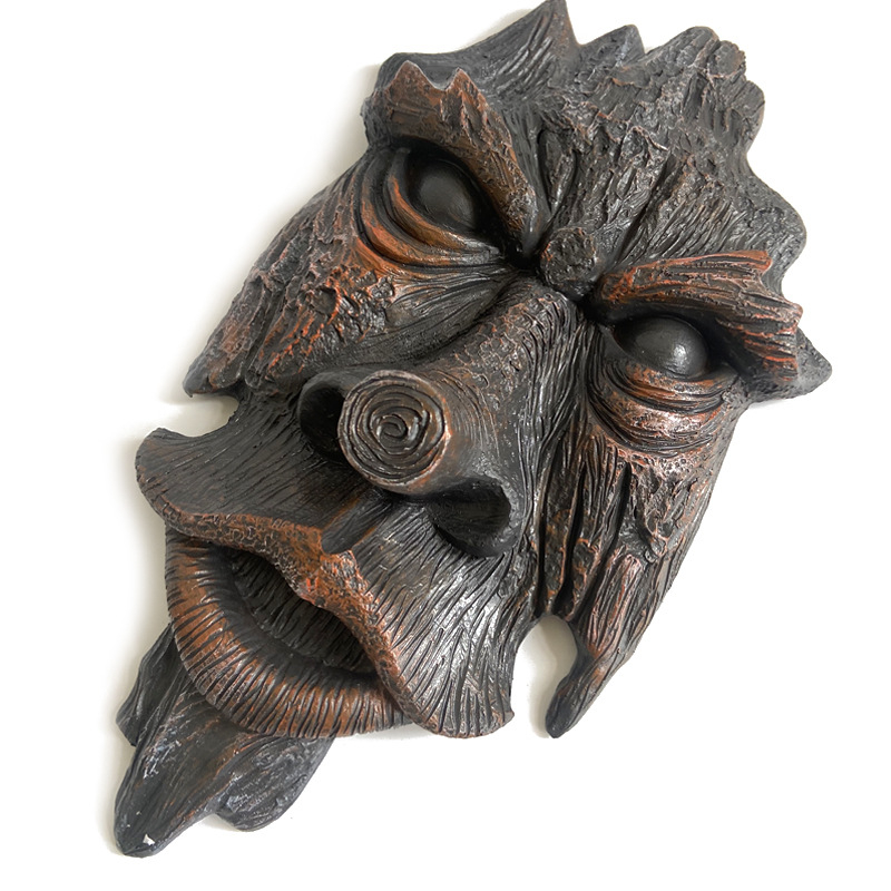 Подвесна скулптура Зелен човек от смола Bindian — градински декор, категория: подвес, материал: смола