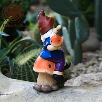 Νάνος κήπου με μοτίβο μανιταριού — Zhihai Crafts, ρητίνη, διακόσμηση εξωτερικού χώρου, κατάλληλο δώρο για γενέθλια