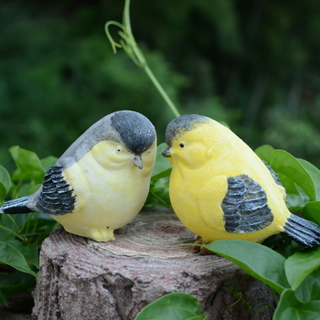 Dragon Show Διακοσμητικά από ρητίνη με πουλιά για τον κήπο – έξι ρεαλιστικά πουλιά, μοντέρνο μινιμαλιστικό στυλ, βαμμένη επιφάνεια