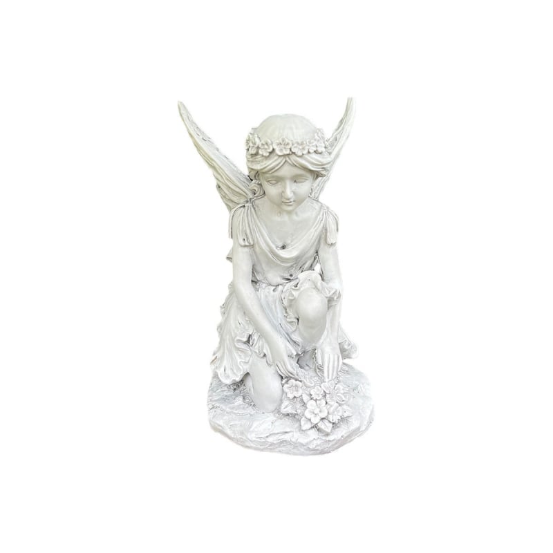 Resin tündérszobor Jiaxin márka, modern és egyszerű stílusú kerti dekoráció, ajándékhoz ideális