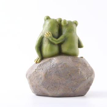 Градинска жаба украса - смола, скулптура, пасторален стил, за външен двор cmrweio