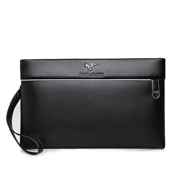 Vīriešu PU ādas clutch somiņa ar rāvējslēdzēju, horizontāla kvadrātiska forma, ietilpība zem 20 L, modelis 515