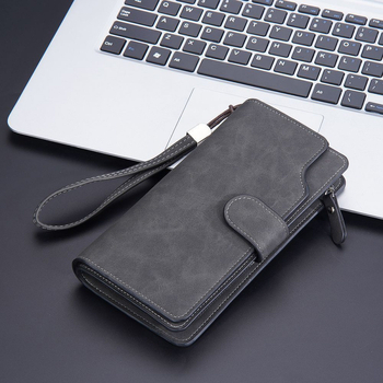 Дълъг мъжки портфейл с множество карти – Corduroy, PU lining, Spring 2018, за ежедневна употреба