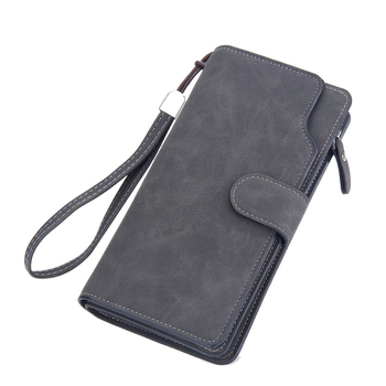 Дълъг мъжки портфейл с множество карти – Corduroy, PU lining, Spring 2018, за ежедневна употреба