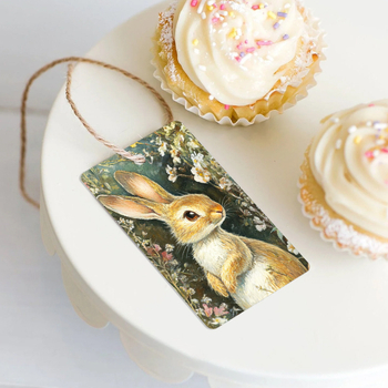 50 Velykinių kiškių dekoracijų — popierinės dovanų etiketės ir retro pakabukai maišoms, pritaikomi