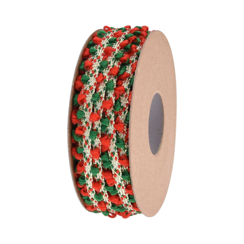 Lulubon Ziemassvētku pūkainā lente dāvanām, platums 10 mm, garums 10 yd