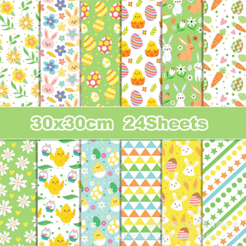 Χαρτί scrapbooking – φόντο με μοτίβο Πάσχα: κουνελάκι και αυγά, Υλικό: Χαρτί, Στυλ: Μοντέρνο και Απλό, Δικαιώματα Πνευματικής Ιδιοκτησίας: Όχι, Δώρο: Όχι