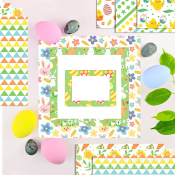 Χαρτί scrapbooking – φόντο με μοτίβο Πάσχα: κουνελάκι και αυγά, Υλικό: Χαρτί, Στυλ: Μοντέρνο και Απλό, Δικαιώματα Πνευματικής Ιδιοκτησίας: Όχι, Δώρο: Όχι