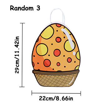 Карикатурна торба за яйца за Великден – хартиена подаръчна торба за деца, без лого, без персонализация