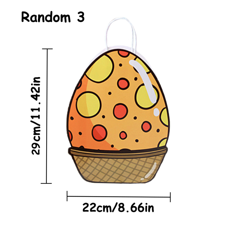 Карикатурна торба за яйца за Великден – хартиена подаръчна торба за деца, без лого, без персонализация
