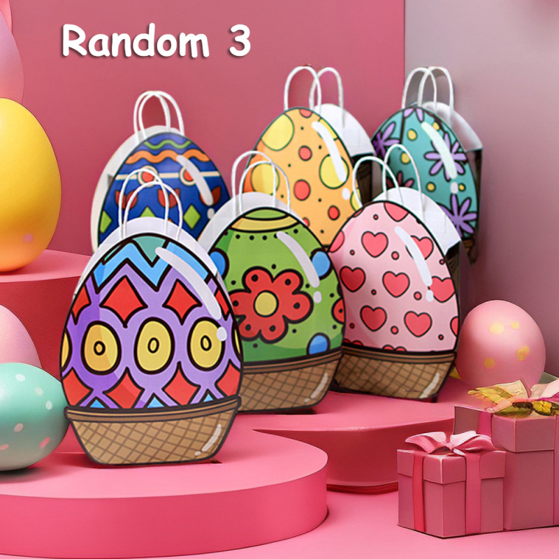 Карикатурна торба за яйца за Великден – хартиена подаръчна торба за деца, без лого, без персонализация