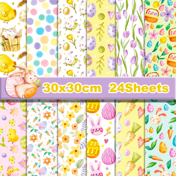 Σετ χαρτιού scrapbooking για τη δημιουργία καρτών – άνοιξη ακουαρέλα, πασχαλινά αυγά, συνθετικό υλικό, μάρκα Yishi