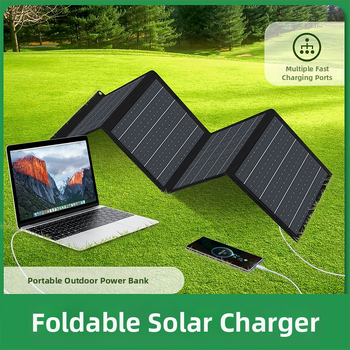 Sulankstoma lauko saulės panelė 40W, USB greitas įkrovimas, 5V išvestis