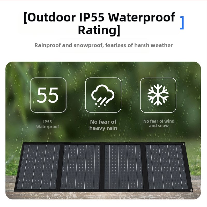 Sulankstoma lauko saulės panelė 40W, USB greitas įkrovimas, 5V išvestis