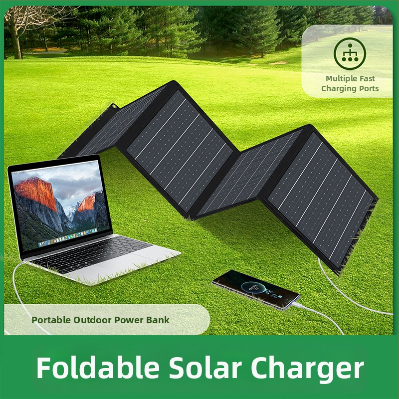 Сгъваем слънчев панел за външна употреба, 40W, USB бързо зареждане, 5V изход
