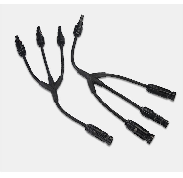 MC4 Y-tip četiri-putni vodootporni konektor za paralelno spajanje solarskih ploča, JKD-3Y1, 2-u-1 adapter