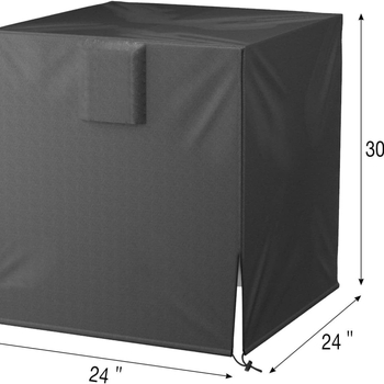 Κάλυμμα εξωτερικού κλιματιστή, τετράγωνος κάθετος σχεδιασμός, Oxford ύφασμα, διαθέσιμη προσαρμογή, μοντέρνο μινιμαλιστικό στυλ