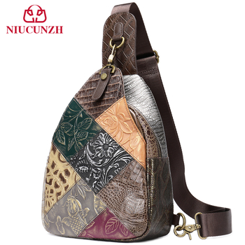 Етно стил чанта през рамо от естествена кожа, топ слой телешка кожа, ципове, вътрешен джоб с цип и джоб за телефон, облицовка от естествена кожа, ежедневна употреба