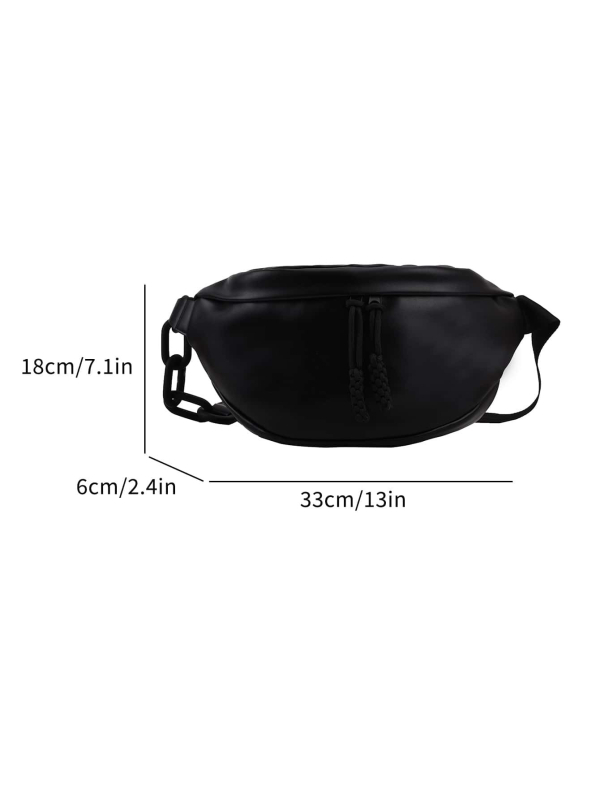 Geantă crossbody pentru femei - PU piele, stil urban minimalist, Închidere cu fermoar, Căptușeală poliester, buzunar pentru telefon