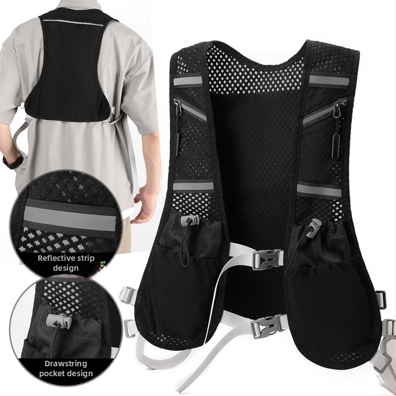 Чанта за гърдите за колоездене на открито, мъжка ултралека найлонова чанта с извита презрамка, дишаща, за колоездене и туризъм