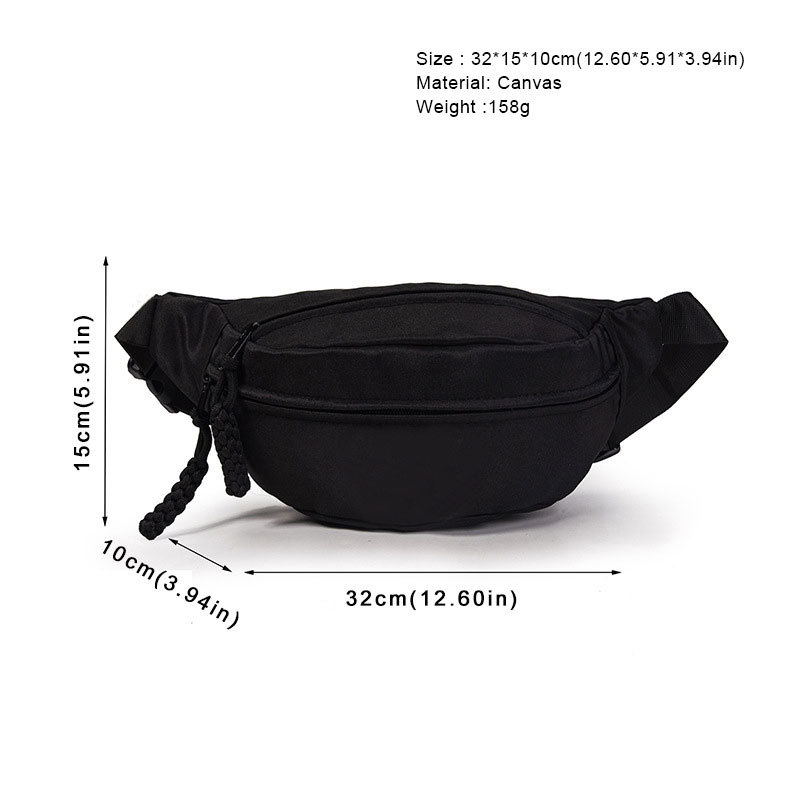 Мъжка поясна чанта за пътуване – платно, полиестерна подплата, подходяща за пътувания
