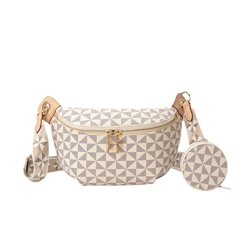 Geantă crossbody, formă gălușă, PU material, curea lată, fermoar, buzunare interioare cu fermoar și buzunar pentru telefon