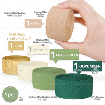 Crepe popieriaus ritinėlių komplektas vestuvėms vietos dekoravimui — dvigubas pakavimas, Nicro Party, medžiaga: popierius, vietos dekoravimo rekvizitai, vestuvės