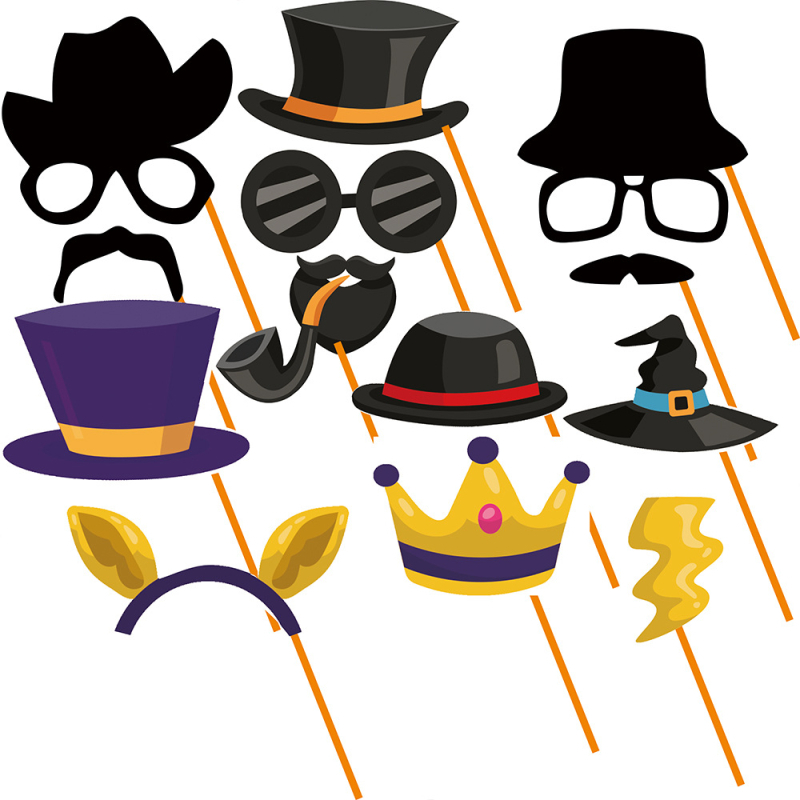 Фото реквизити 56 части комплект – хартиени реквизити за тържества, подходящ за подарък, марка With Shuo, полу ръчна обработка, без лого