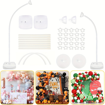 Στήριγμα αψίδας μπαλονιών με ρυθμιζόμενο ύψος, πλαστικό, μοντέρνος στυλ, διακόσμηση γενεθλίων