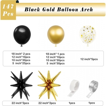 Latekso balionų arkos komplektas su apvaliais dekoratyviniais balionais, be logotipo, tinkamas gimtadieniams, vestuvėms ar absolventų šventei