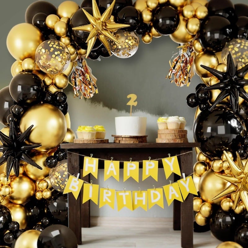 Latekso balionų arkos komplektas su apvaliais dekoratyviniais balionais, be logotipo, tinkamas gimtadieniams, vestuvėms ar absolventų šventei