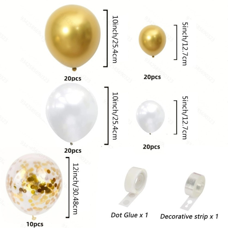 Балонена колона за откриване на магазин — латексни балони, 92 бр., без лого, фоново оформление за откриване и юбилей