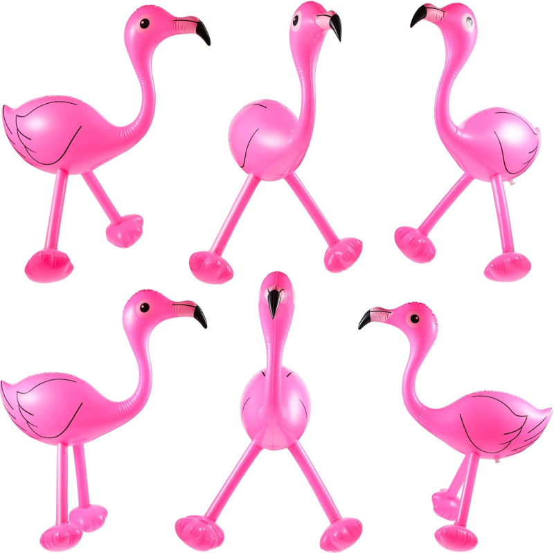Pripučiamas flamingo žaislas (PVC) – Gyvūnų žaislas, 7–14 metų, dekoratyvinis pakabukas, Kinijos kilmė
