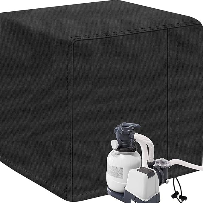 Калъф за помпа на пясъчен филтър, водоустойчив, UV-защитен, модерен минималистичен стил, 600D Oxford плат