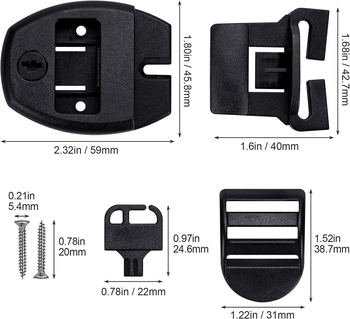 Universalus spa dangos uždarymo klipsų komplektas – plastmasė, modelis universalus, stilius modernus minimalistinis