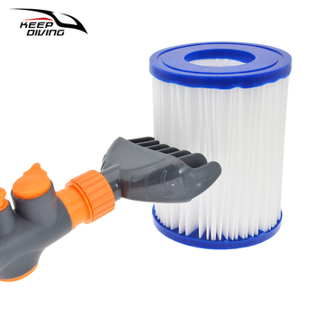 Χειροκίνητη βούρτσα καθαρισμού φίλτρου πισίνας, μοντέλο TL-B60-6, KEEP DIVING, πλαστικό