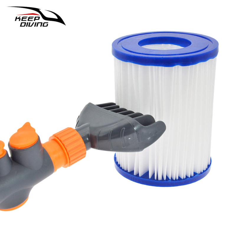 Ръчна четка за почистване на филтърни елементи за плувен басейн, модел TL-B60-6, KEEP DIVING, пластмасова